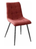 Chaise tissu couleur rouge rubis - 031024